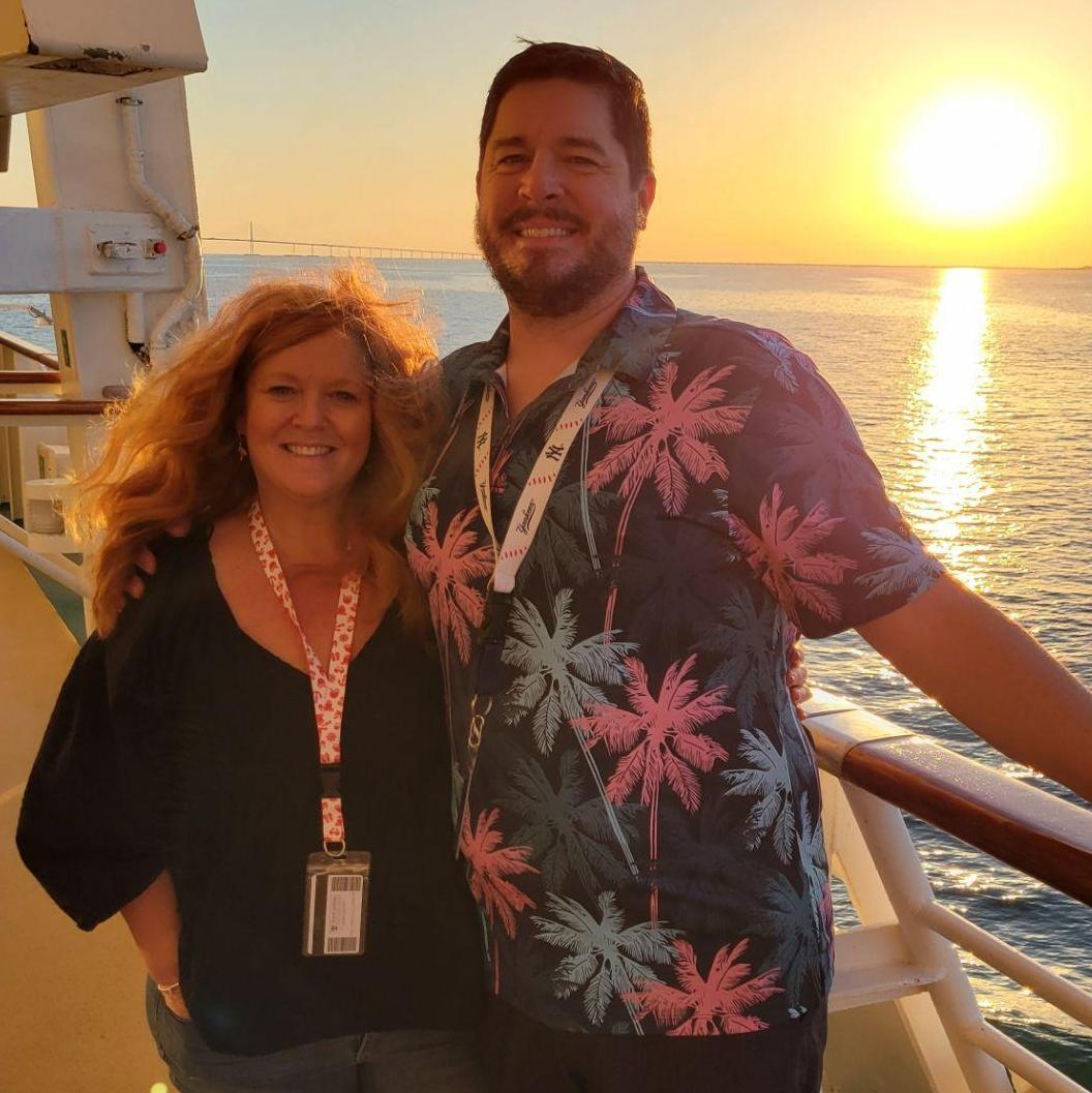 Sunset on our first cruise together