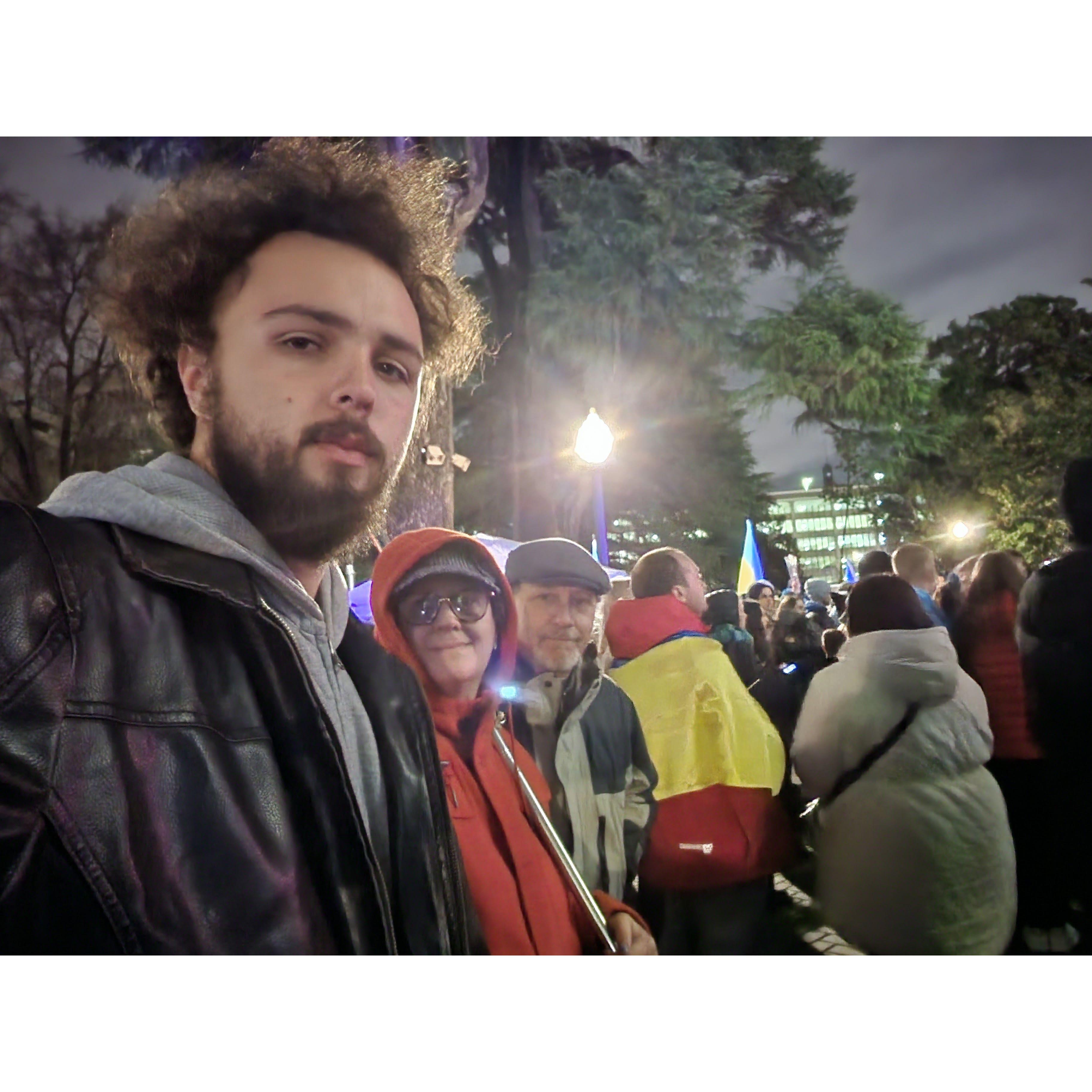 Pro Ukraine rally a year into the war