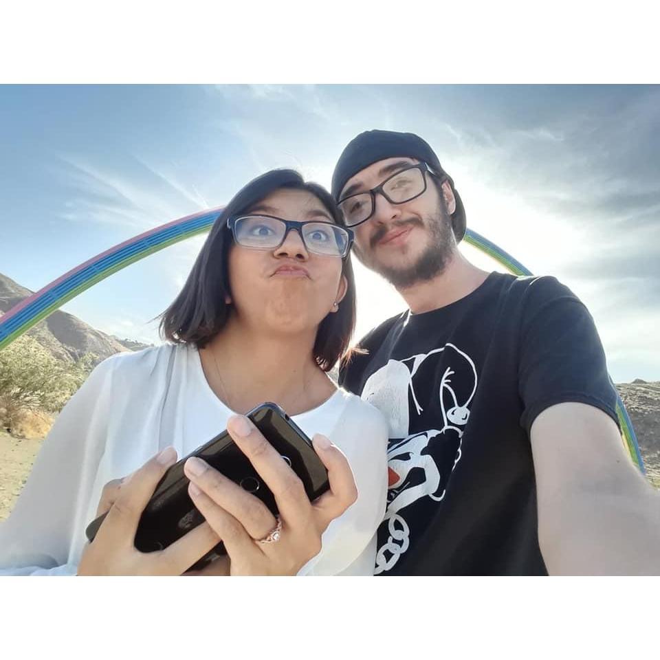 I begged him to take me to Desert X to see the rainbow sculpture and so he did :)