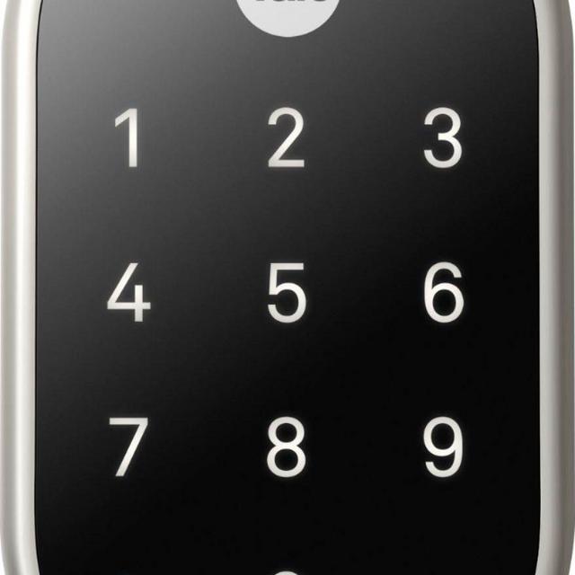 Nest x Yale - Smart Lock Wi-Fi Replacement Deadbolt with App/Keypad/Voice assistant Access - Satin Nickel