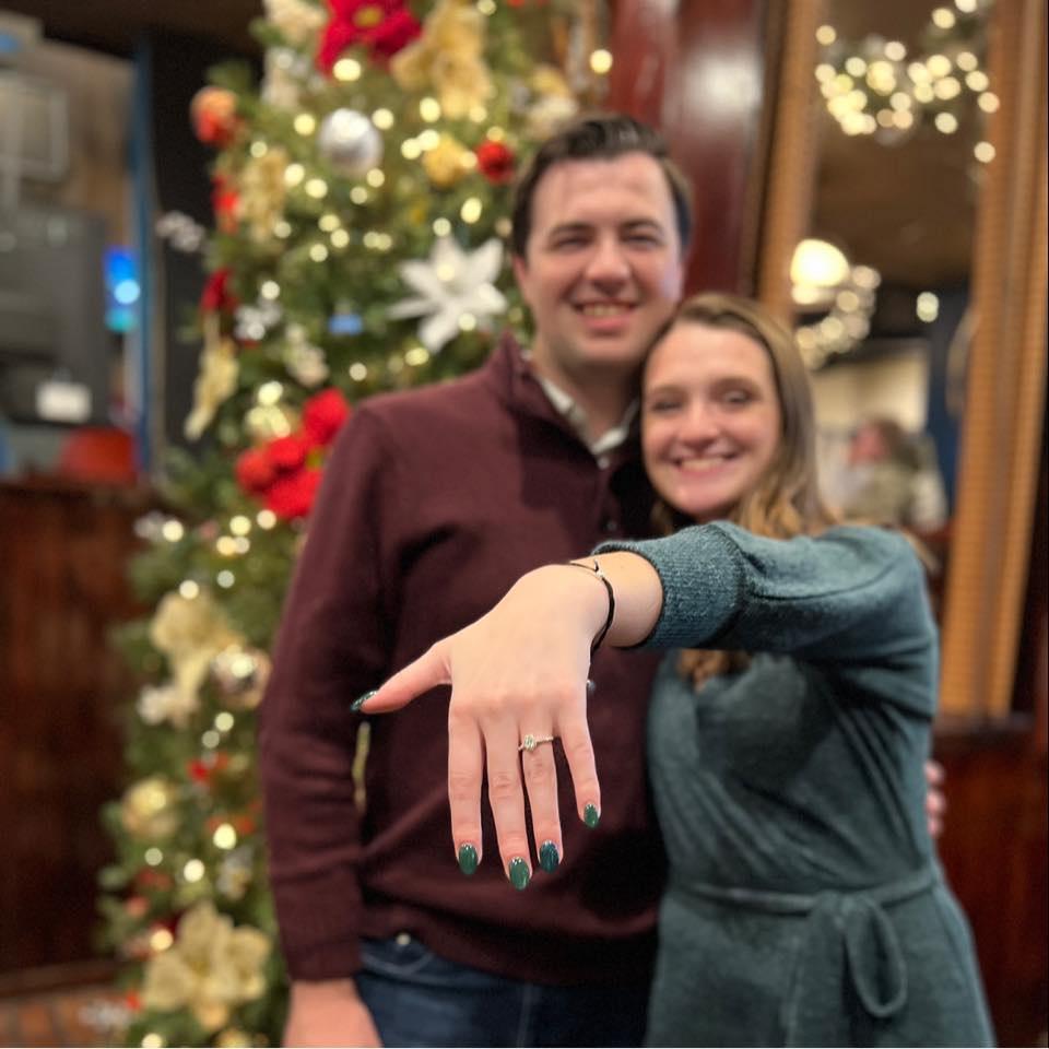 The night we got engaged, December 2021
