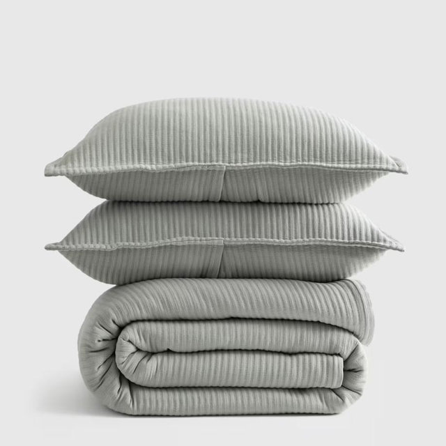 Organic Cotton Matelasse Coverlet Set