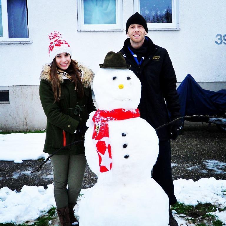 Our first snowman.
