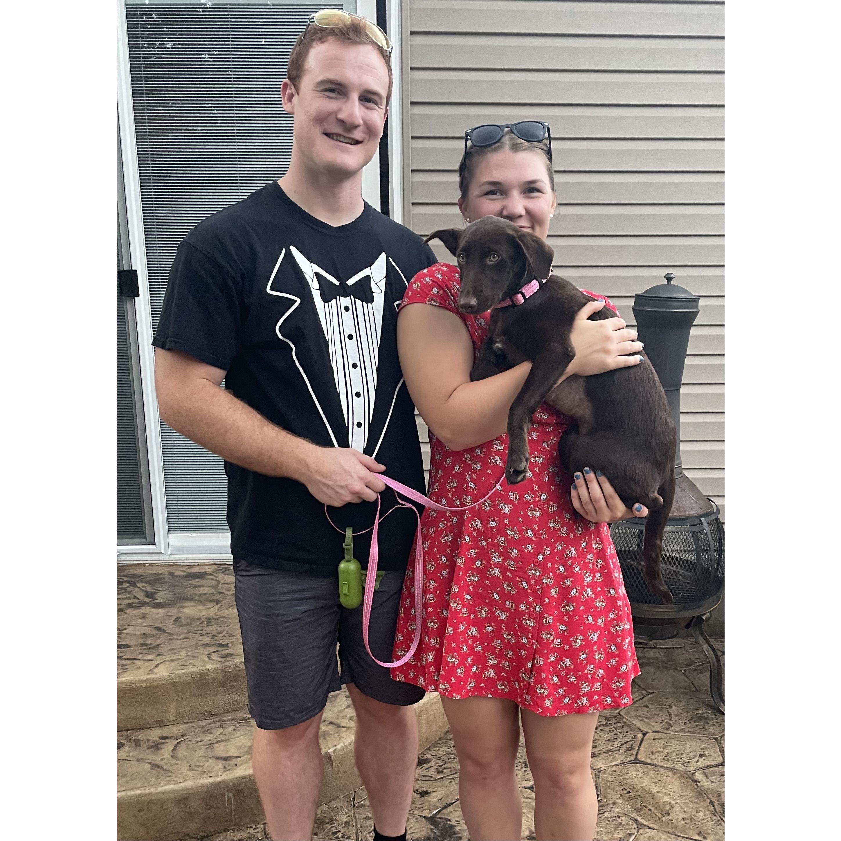 2021 A couple weeks after we rescued our 4 month old puppy, Talia.