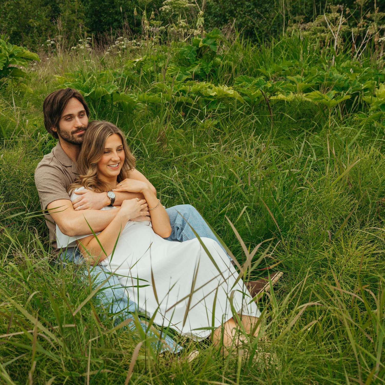 Summertime engagement photos in Alaska!