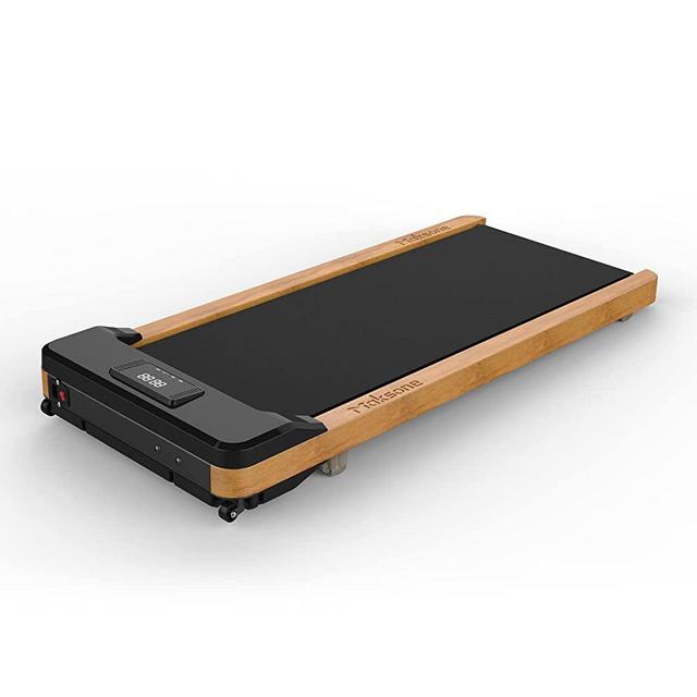 Maksone Under Desk Treadmill, Wood Electric Treadmill with Remote Control, Walking Jogging Machine, Installation-Free