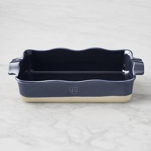 Emile Henry Ruffle Rectangular Baker, Large, Navy