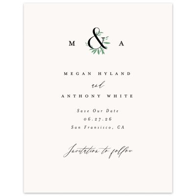 Beige Wedding Digital Save the Date - Jackson Portrait