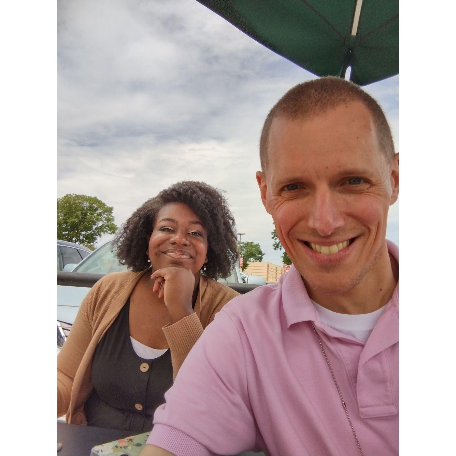 Our second date -church and Starbucks