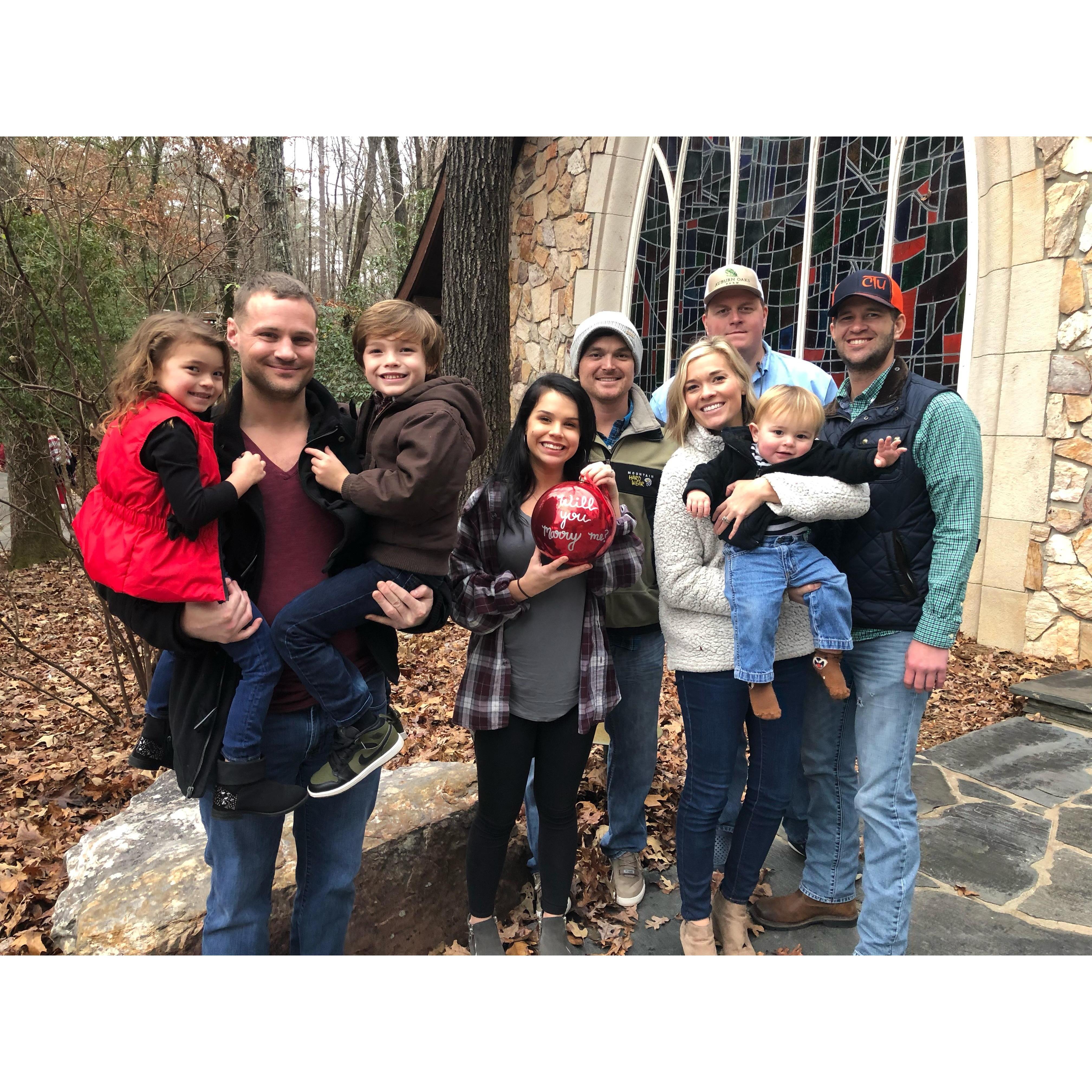 Our sweet friends that helped Adam pop the question!