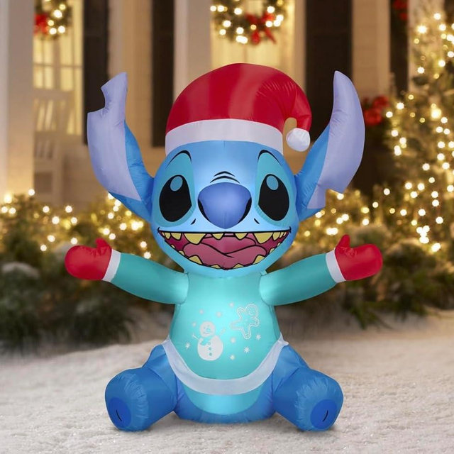 Gemmy Airblown Inflatable Disney LILO and Stitch 4.5 FT Outdoor Indoor
