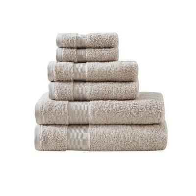 30"x54" 6pc Luxor Egyptian Cotton Towel Set Sand