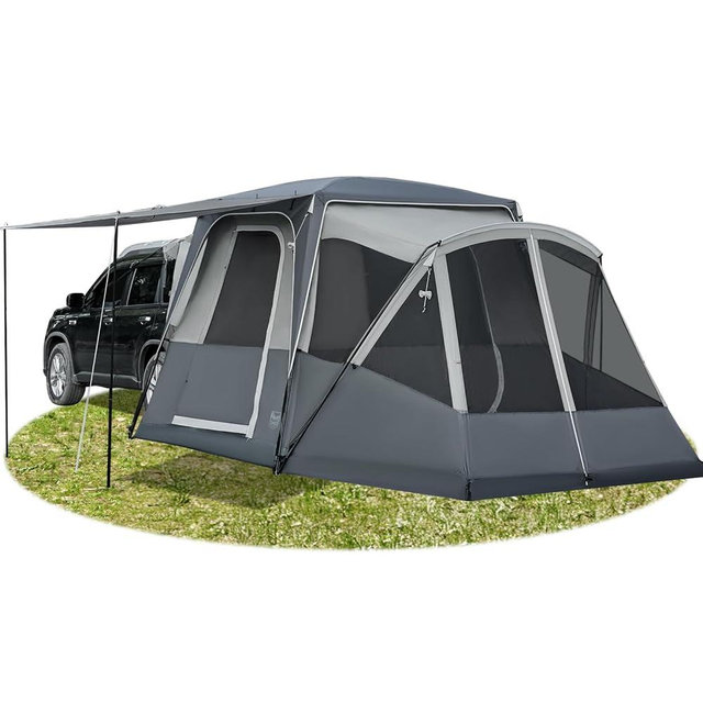 TIMBER RIDGE 5-9 Person SUV Tent with Screen Porch and Awning for Family Camping, Weather Resistant and Portable Van or Car Tent, Includes Rainfly and Storage Bag, 13' W X 10' L X 7.1' H