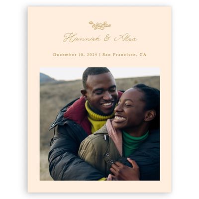 Buttercream, Beige Wedding Digital Save the Date - Leda Photo