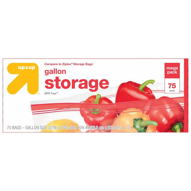 Storage Gallon Bags Double Zipper - 75ct - up & up™