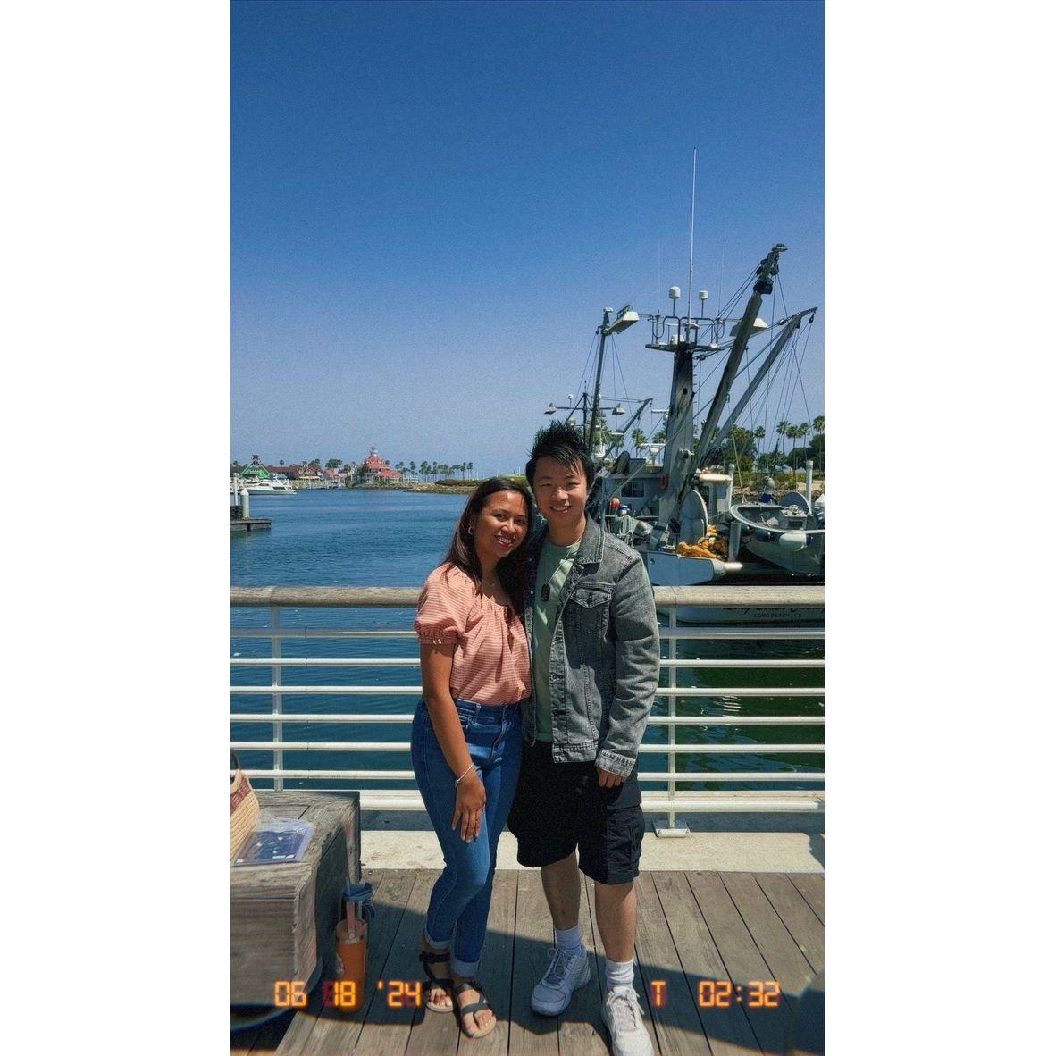 Yishen and Jianna at the Pike in Long Beach (June, 2024).