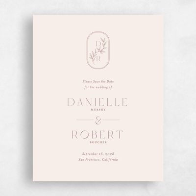 Beige Standard Wedding Save the Date - Copan Portrait