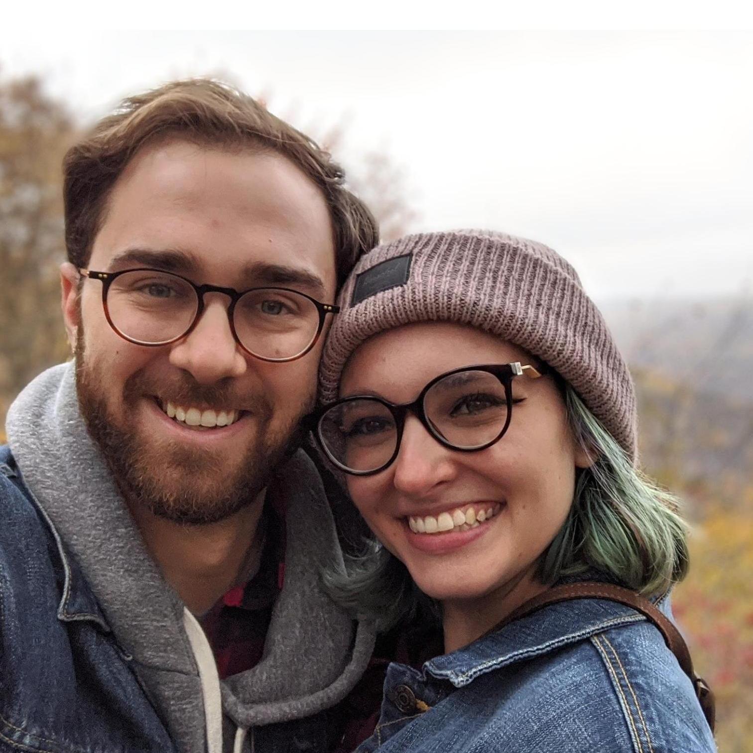 At Ohiopyle State Park on October 24th, 2020. This photo was taken right after Kyle proposed!