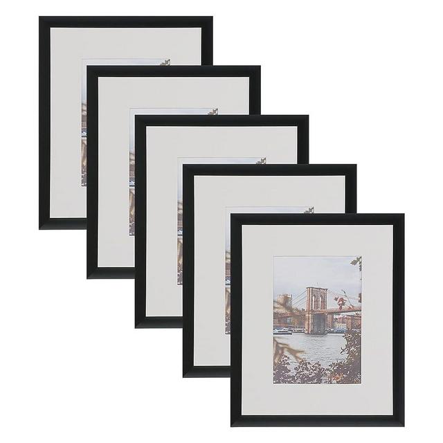 HOTURE Photo Frame Set Of 5, Display Pictures With Pad Or Without Pad, Suitable For Hanging Wall Gallery Photo Frame (9x12picture frame, Matte Black)