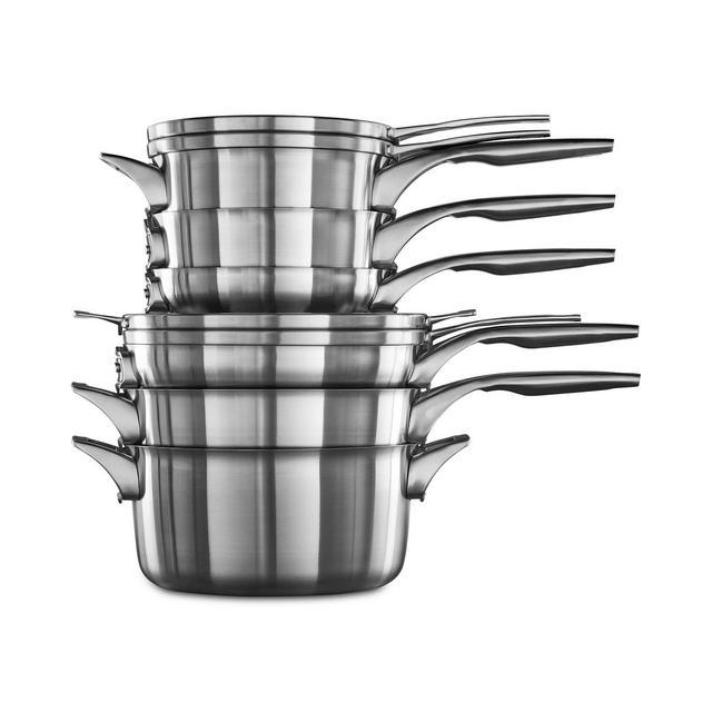 Calphalon Premier 10-Pc. Space-Saving Stainless Steel Cookware Set