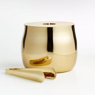 Calder Brass Ice Bucket with Tongs
