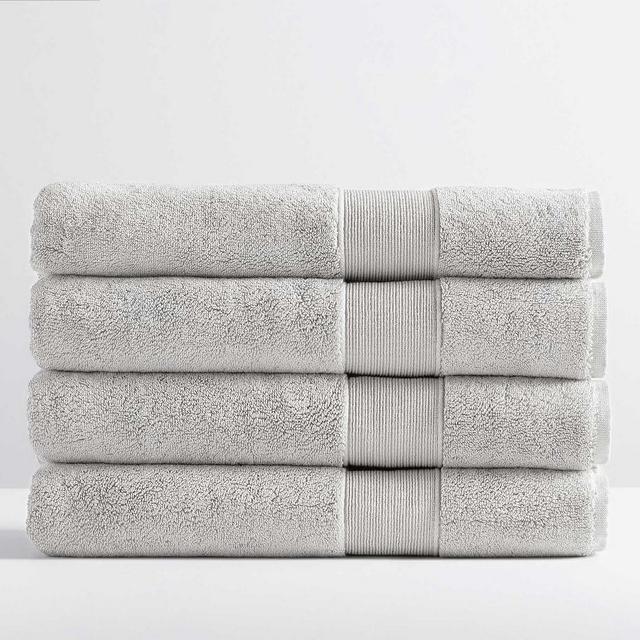 Gray Mist PB Classic Organic Bath Towels, Set of 4