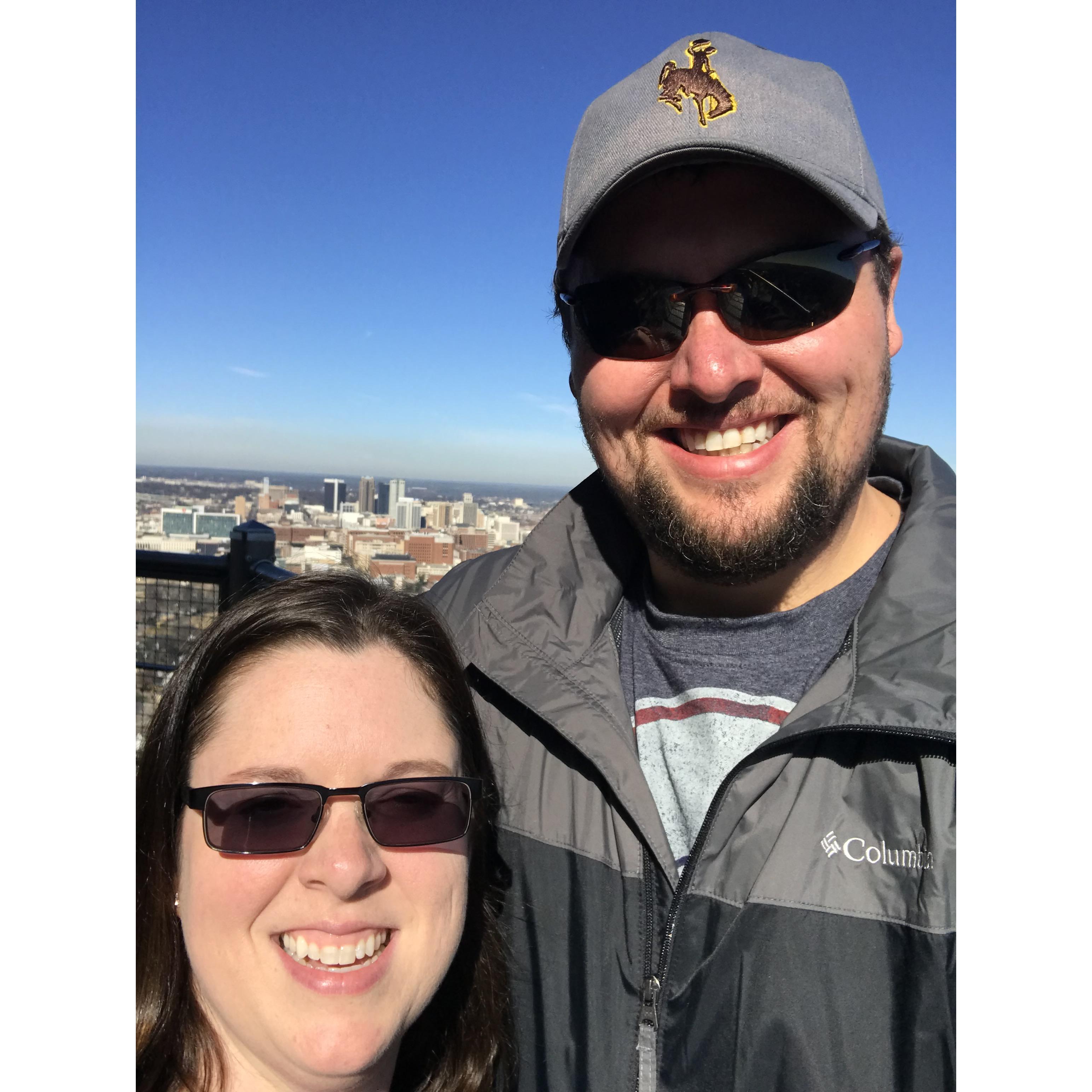 Took a trip to see Vulcan. One of us took the 159 stairs and the other the elevator. I'll let you guess!