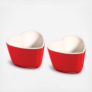 Heart 2-Piece Ramekin Set