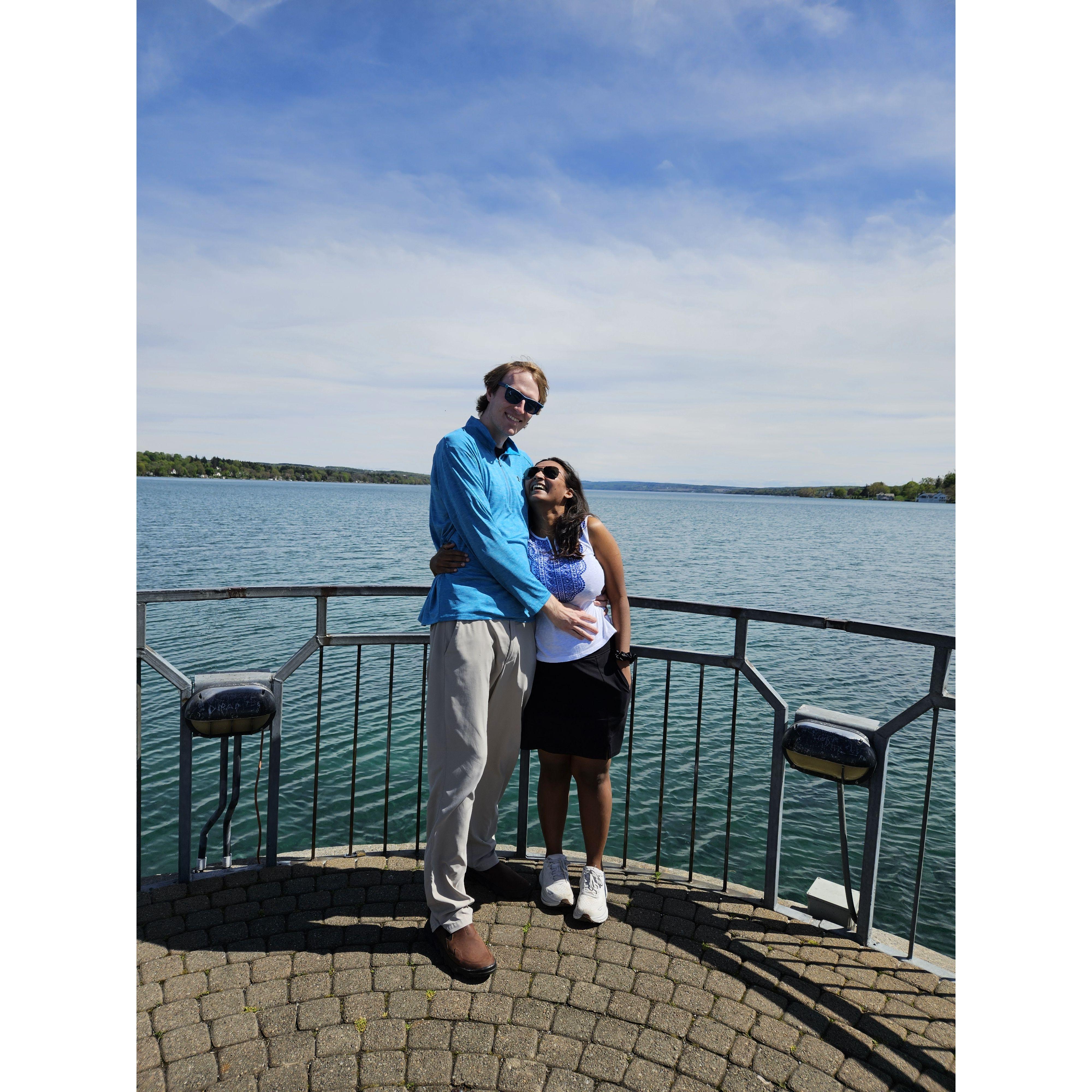 Skaneateles lake view. Someone's got her attention!