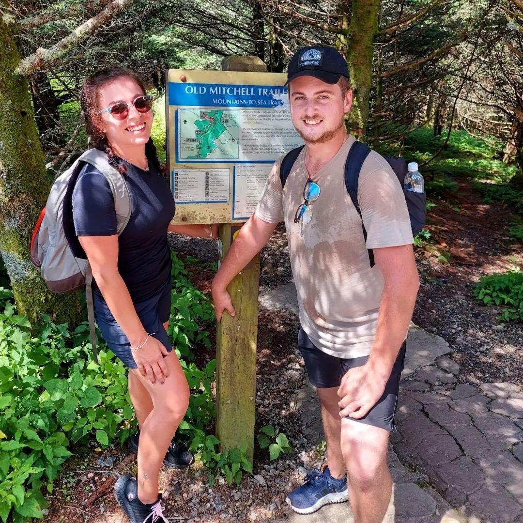 Hiking to the top of Mt. Mitchell in North Carolina!