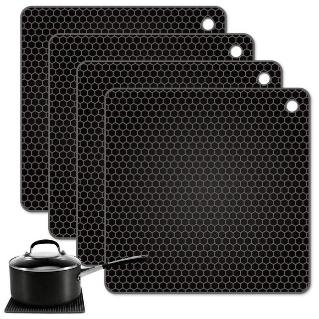 KRAUS Self-Draining Dark Grey Silicone Dish Drying Mat or Trivet for  Kitchen Counter KDM-10DG - The Home Depot