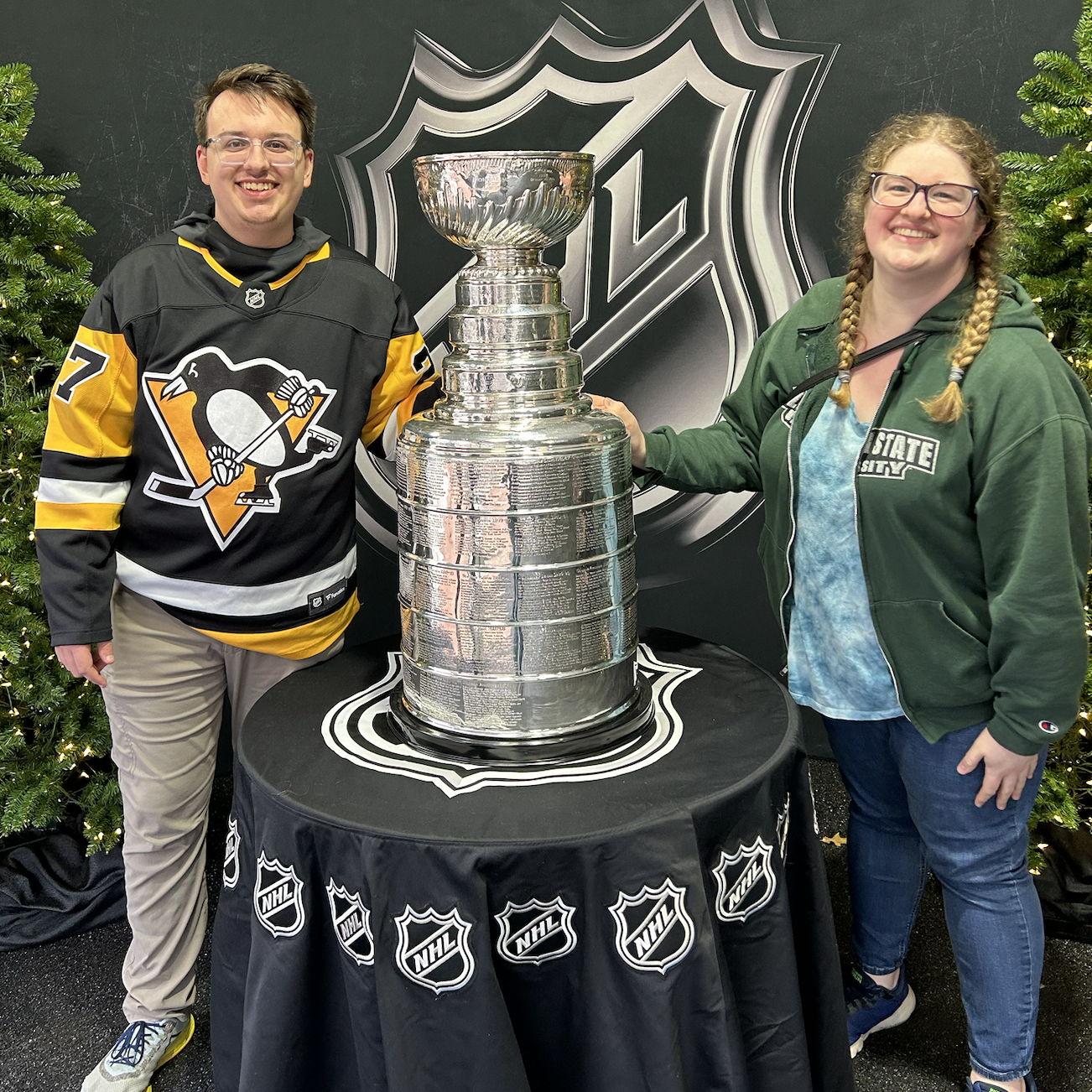 Touching THE Stanley Cup - we were NOT worthy :)