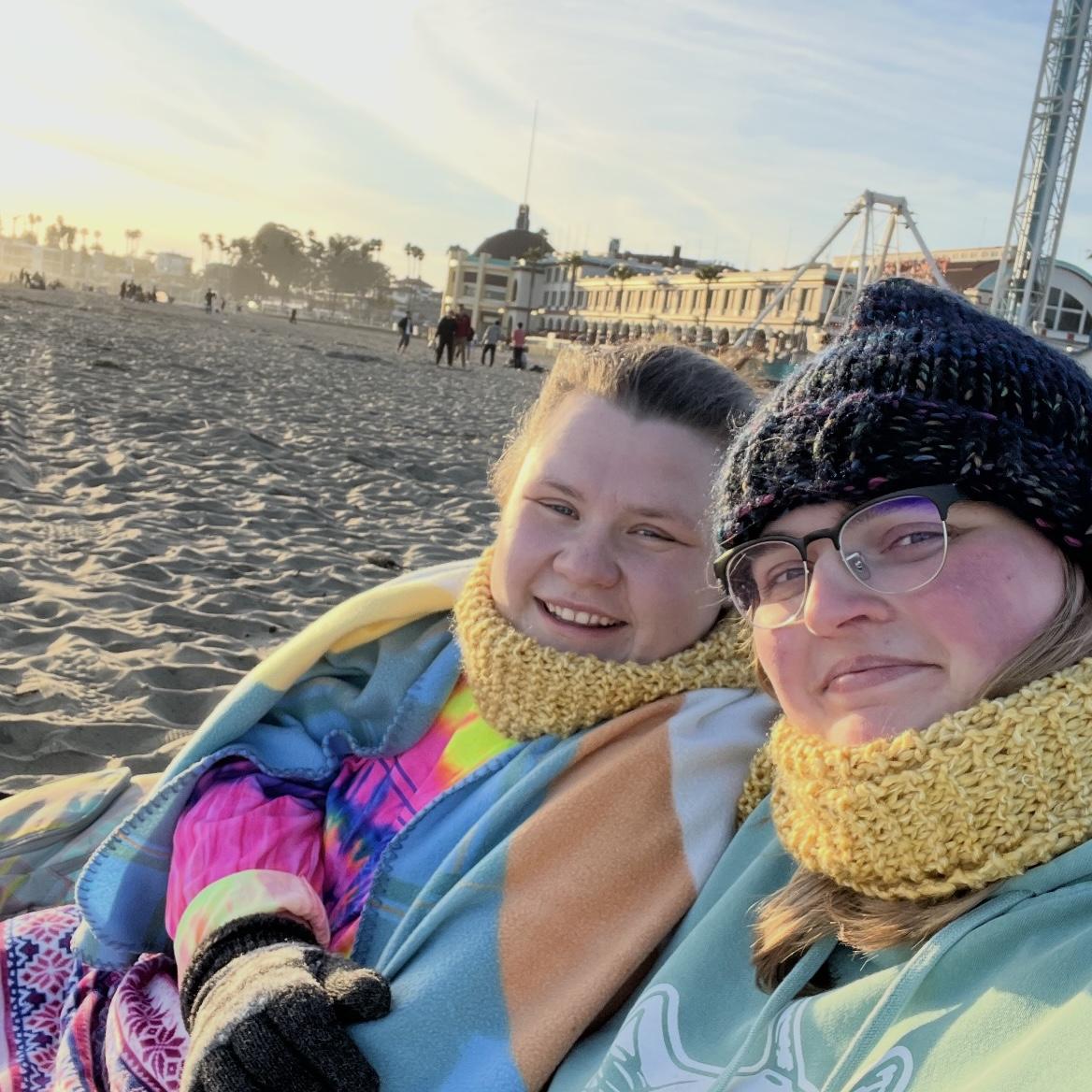 A colder than expected visit to the Santa Cruz boardwalk and beach!