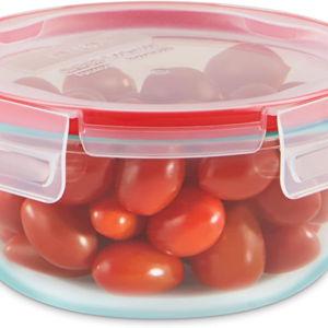 Pyrex Freshlock Glass Food Storage Container, Airtight & Leakproof Locking Lids, Freezer Dishwasher Microwave Safe, 4 Cup
