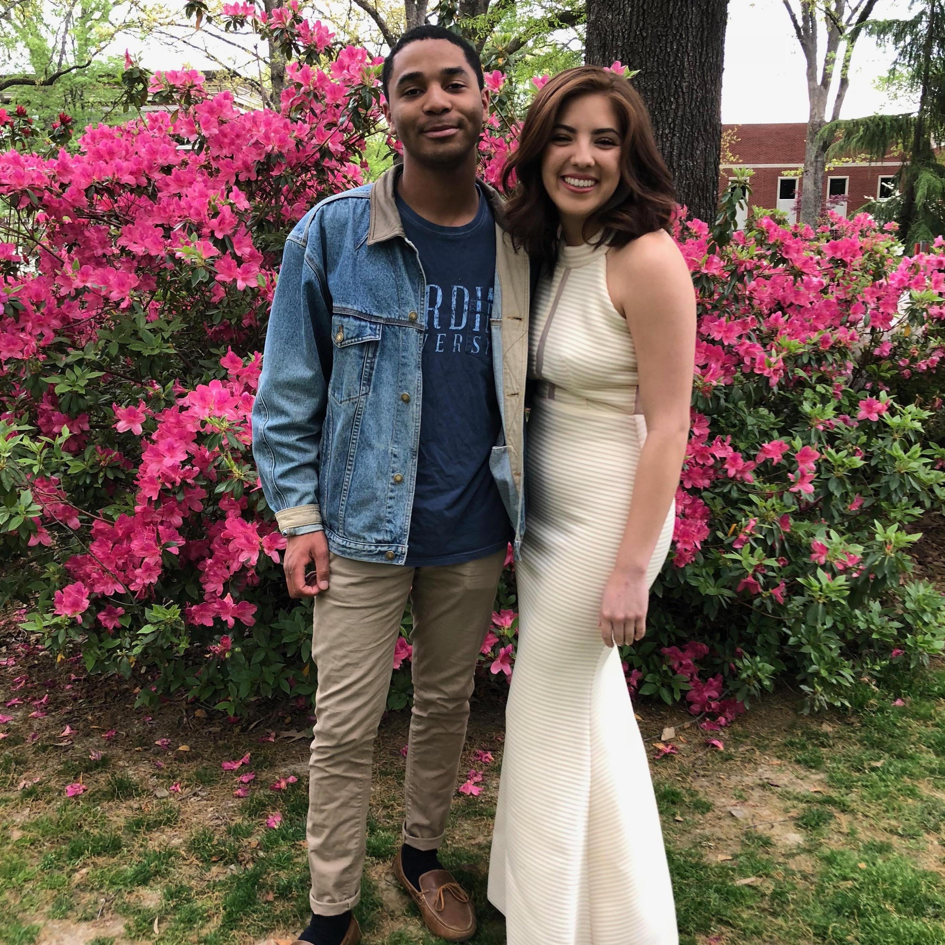 Our first photo together — right before Destiny took another boy to spring formal, oops.