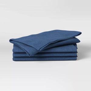 4pk Cotton Easy Care Napkins - Threshold™ -Blue