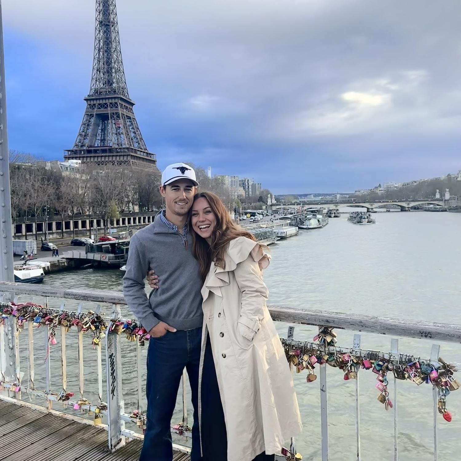 Paris, France! He gifted me a plane ticket to Paris for Christmas one year!