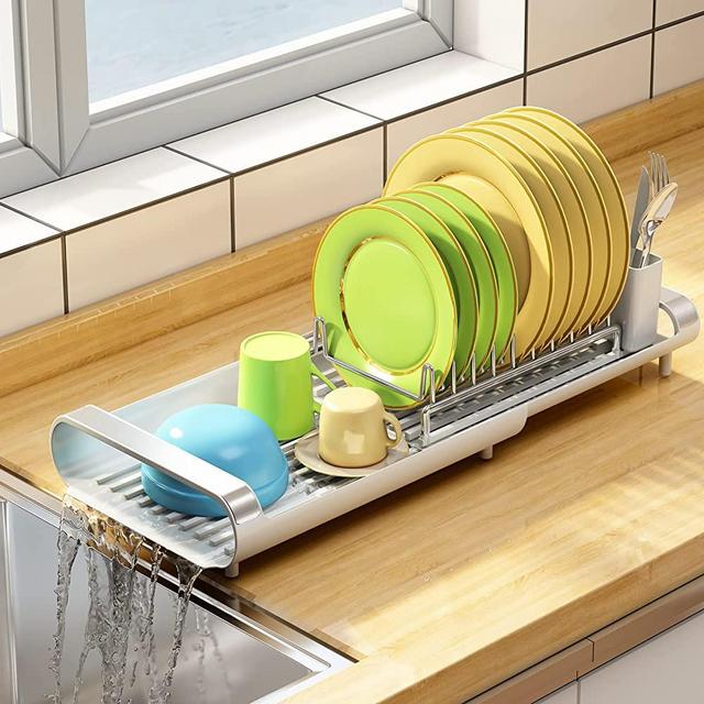 SPRING PARK Silicone Dish Drying Mat,Drying Mat for Kitchen Counter, Heat  Resistant Mat,Easy Clean Drainboard mat, Non-Slip Dish Drainer Pad for Kitchen  Counter 