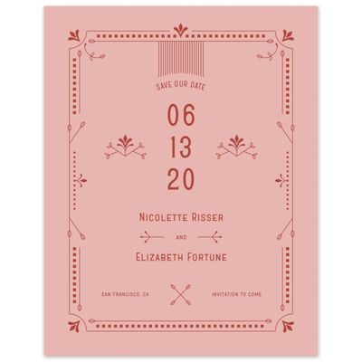 Pink Wedding Digital Save the Date - Augusta Type