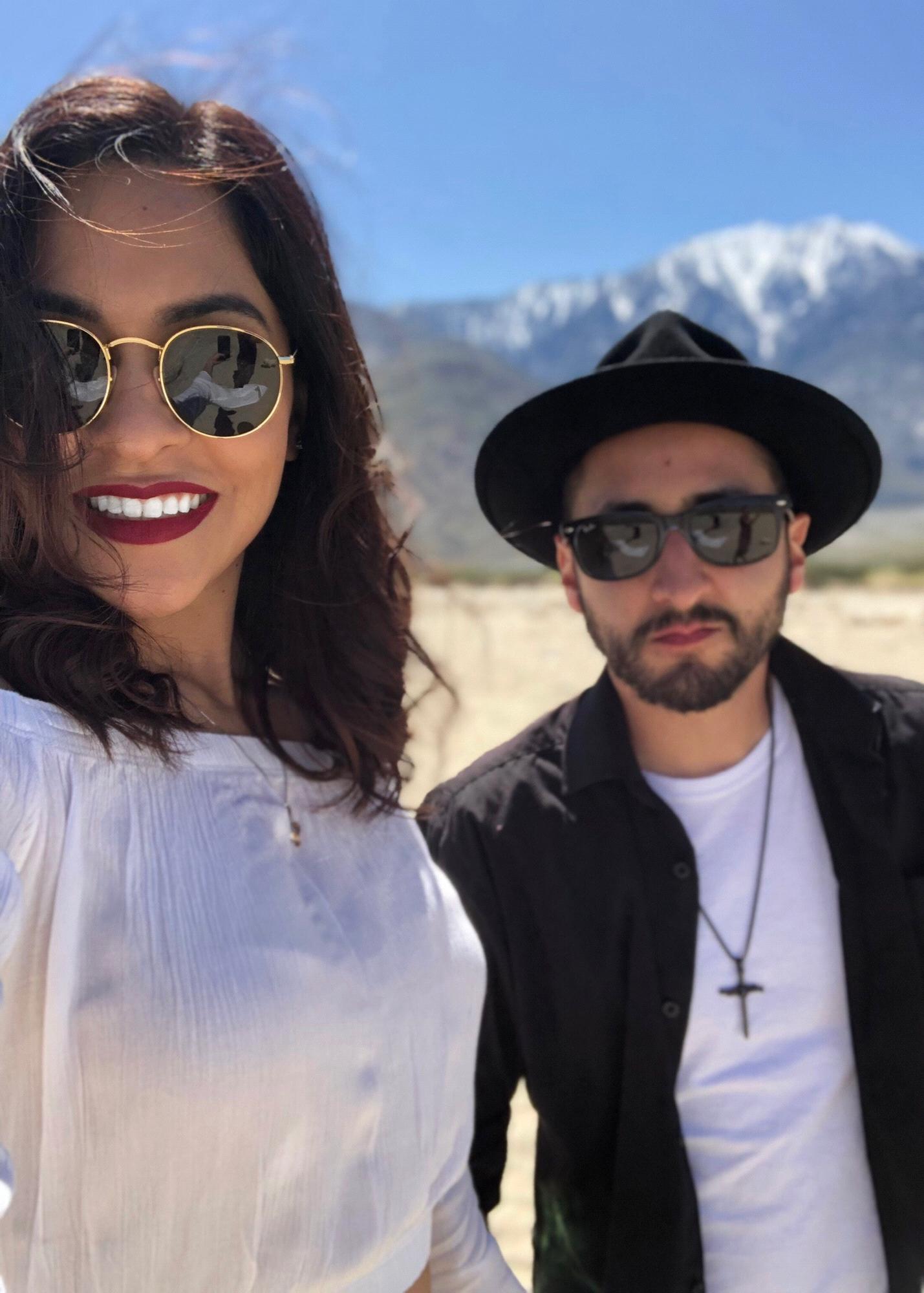 on our engagement shoot/adventure in Coachella Valley