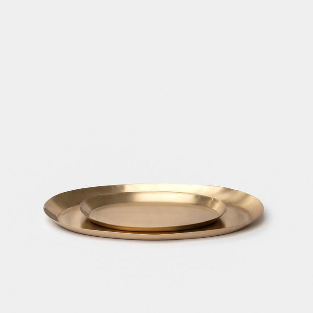 Amber Interiors Brass Oval Tray
