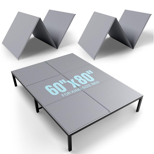SAKSUN Bunkie Board Queen 60x80'' for Bedroom: Breathable & Moisture Resistant Boards for Mattresses - Heavy Duty Low Profile Queen Box Spring Supplement Bed Support Board, Noise Minimizing