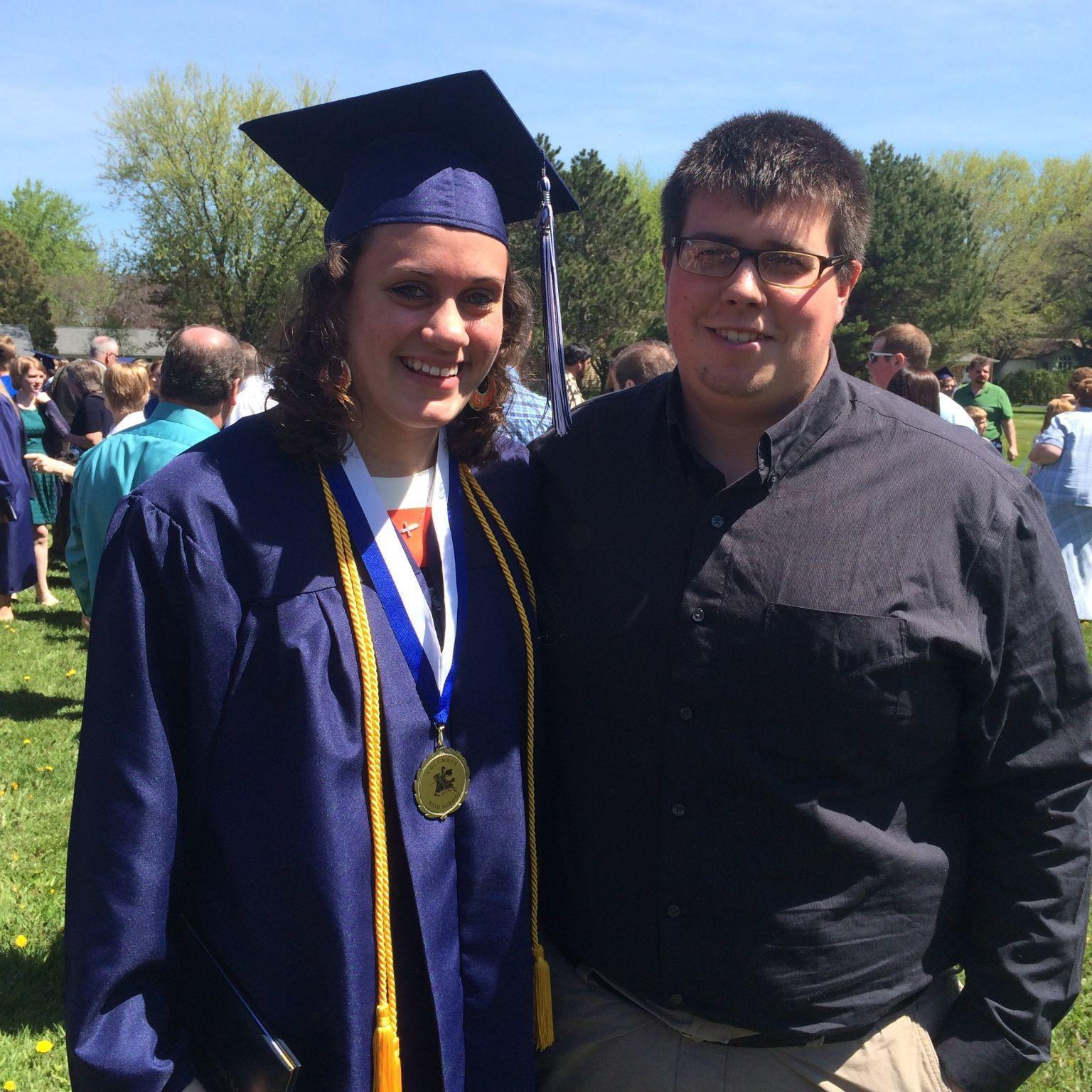 Celebrating Rebecca's high school graduation