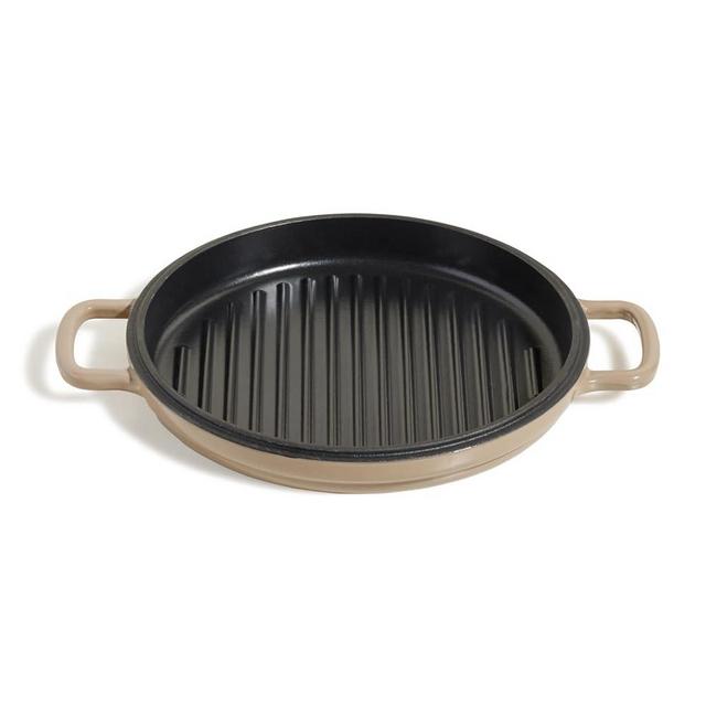 Our Place Cast Iron Hot Grill | Toxin-Free, 10.5" Round, Enameled Cast Iron Grill Pan | Indoor Serious Searing & Grill Marks | Oven Safe up to 500°F | Easy to Clean & Maintain | Steam
