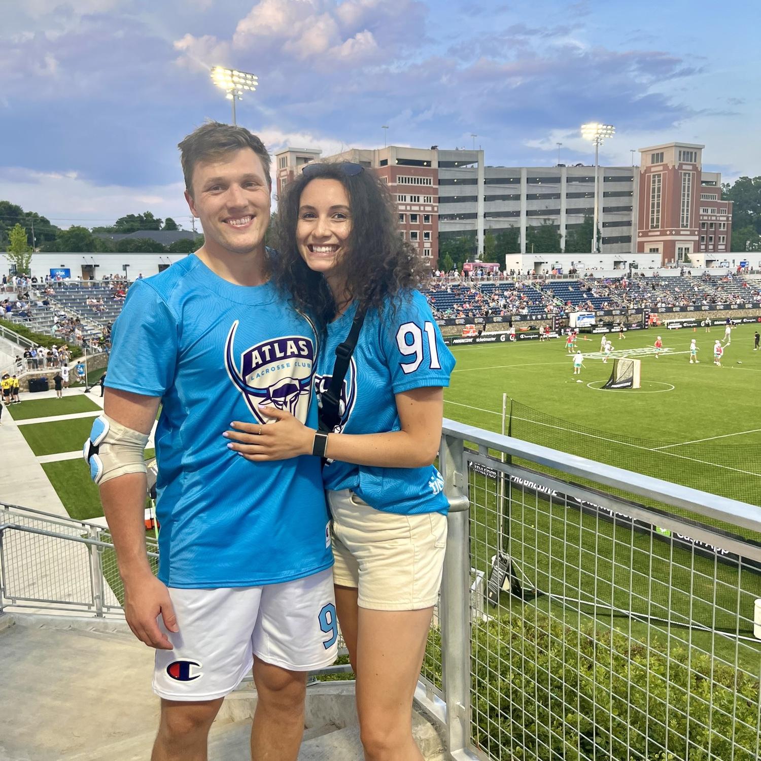 Watching one of Danny's PLL games in Charlotte. Go Atlas!