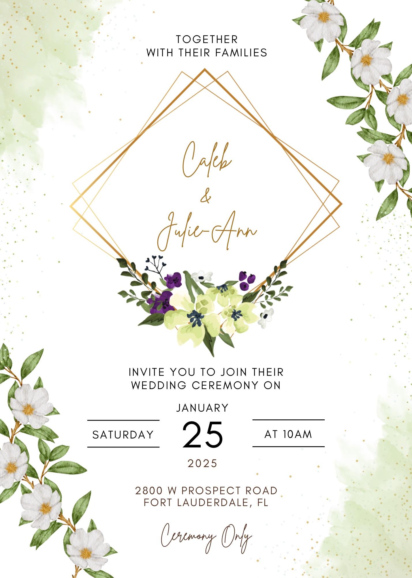 The Wedding Website of Caleb Waweru and Julie-Ann Simon