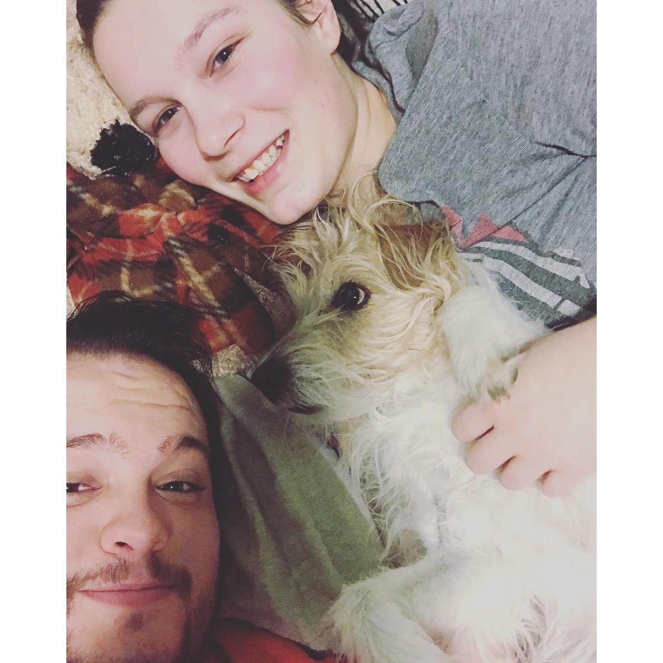 Every time we see this picture we just think Skipper is thinking "why are you so close to me and mommy"