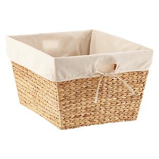Container Store Rectangular Water Hyacinth Tapered Basket
