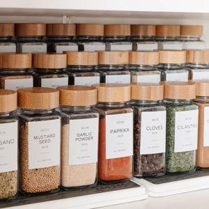 24 Piece Glass Spice Jars