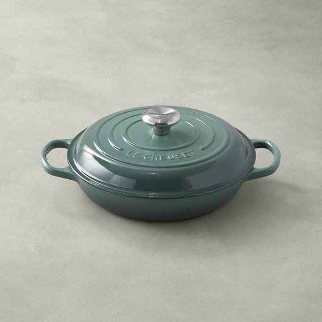 Le Creuset Signature Cast-Iron Shallow Round Oven, 2 1/4-Qt., Ocean